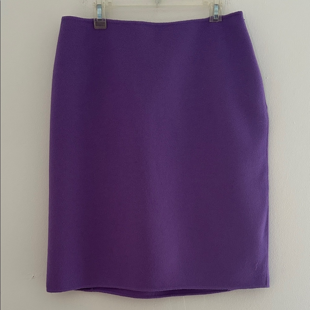 Talbots Light Purple Frlted Wool A-Line Skirt With Back Flair Sz 2/4